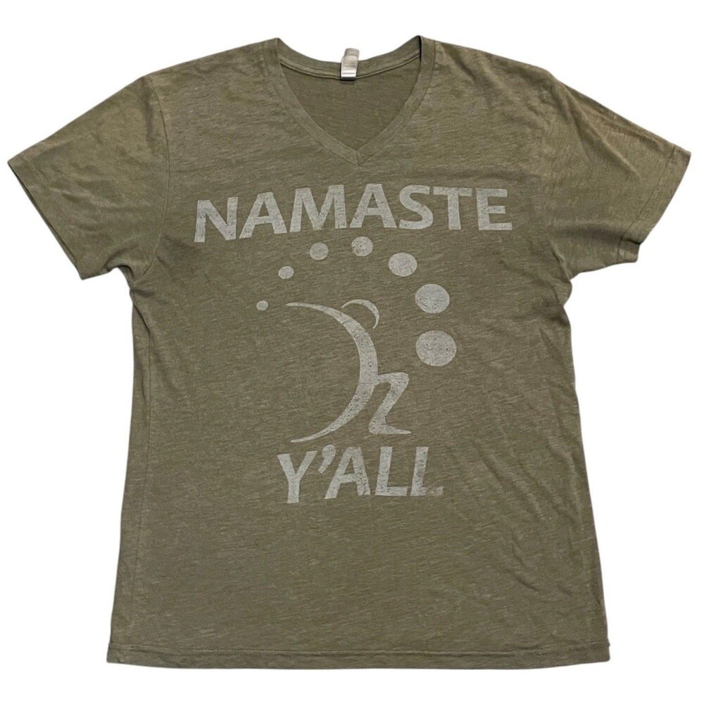 Namaste Y’all Men’s Medium T Shirt For Yoga Exercise Meditation Yoga Mindful